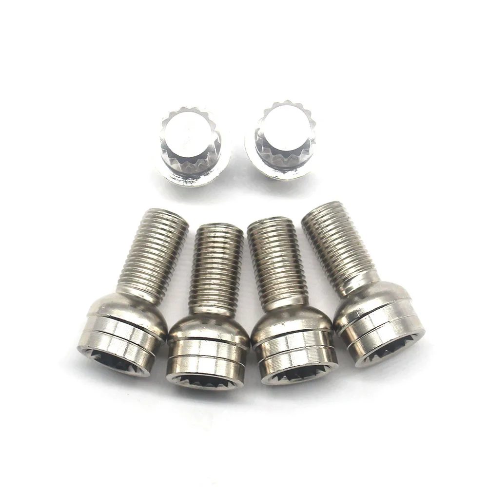 Хромированная гайка LARBLL 6 шт./компл. для колесного болта и стопорной гайки VW Golf Jetta