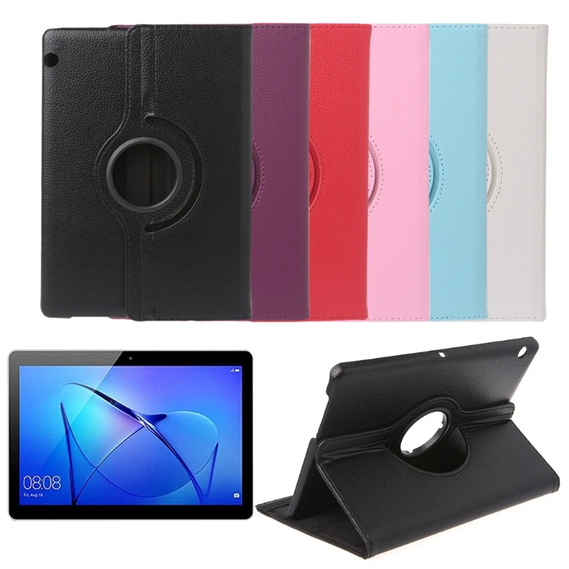 

Brand New Rotation Folio Flip Stand Leather Skin Cover Tablet Case For Huawei MediaPad T3 AGS-L09 AGS-L03 9.6"
