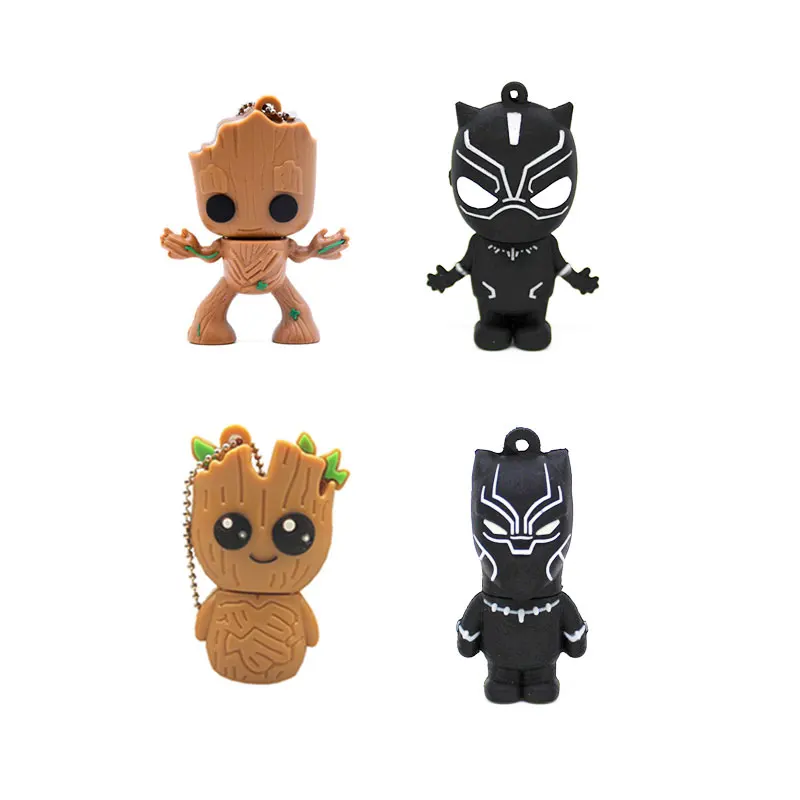 Супергерой Черная Пантера/Groot USB 2 0 флеш накопитель карта памяти 8 Гб pendrive 4 ГБ 16 32 64