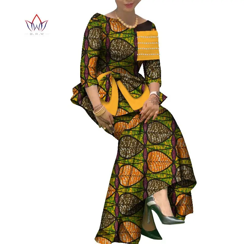 African Traditional Wear for Women dashiki Autumn women's Dress Bodycon Plus size Evening Party Cotton Vintage Dresses WY8519