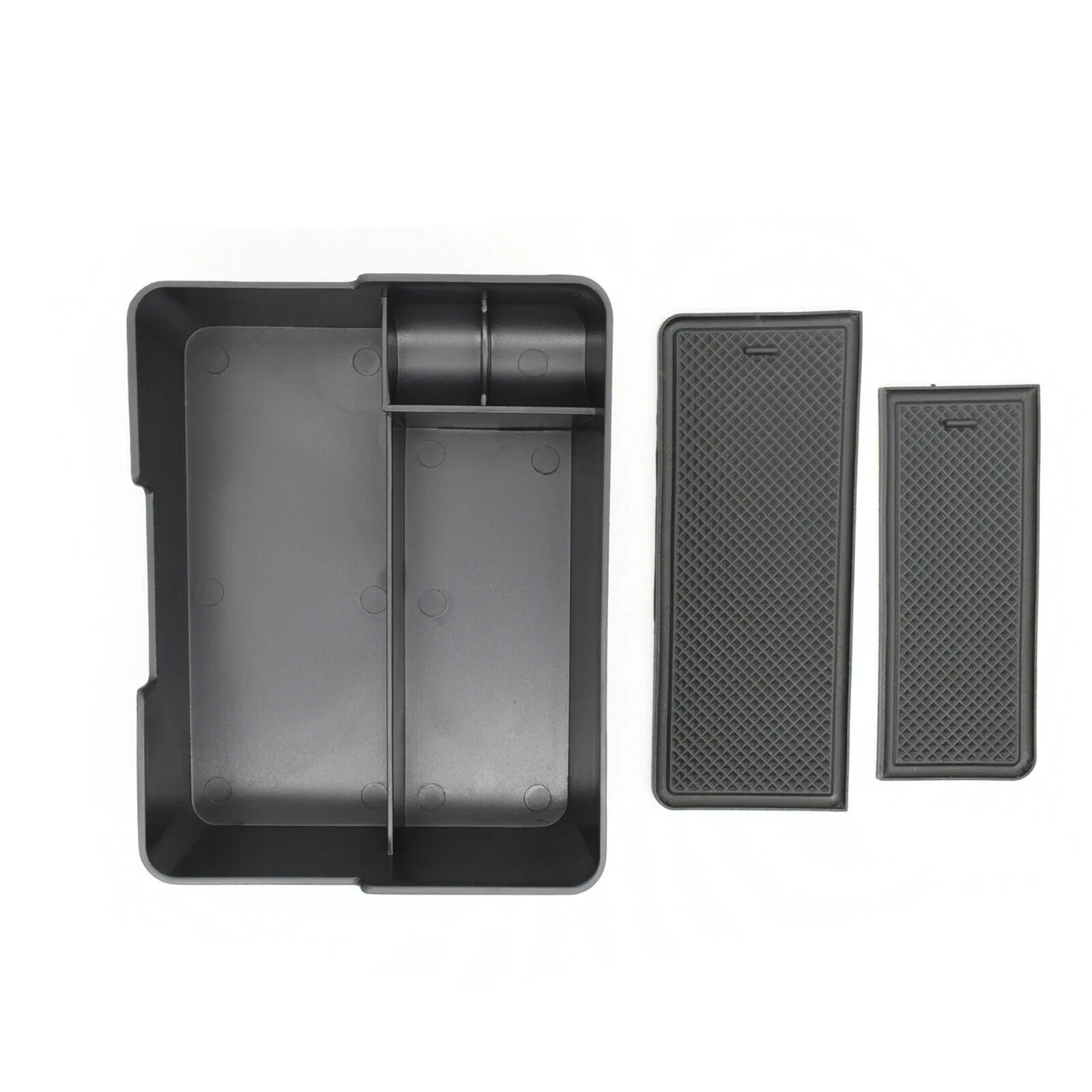 

1pc Center Console Tray Accessories Armrest Storage Box Black Organizer
