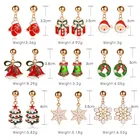 Серьги с Санта Клаусом, снеговики, снежинки, серьги-капли, Счастливого Рождества, Декор для дома 2020, рождественский подарок, Рождественский Декор, новый год 2021