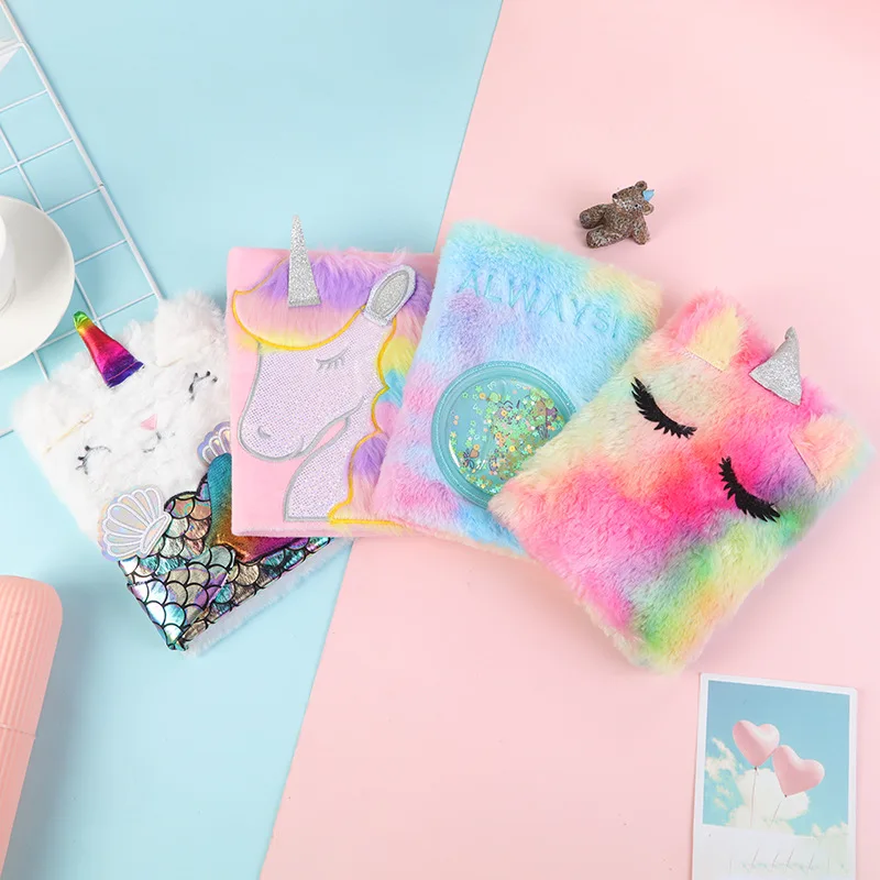 Радужные Фэнтези мягкие не образует катышки A5 Тетрадь милый кавайный дневник