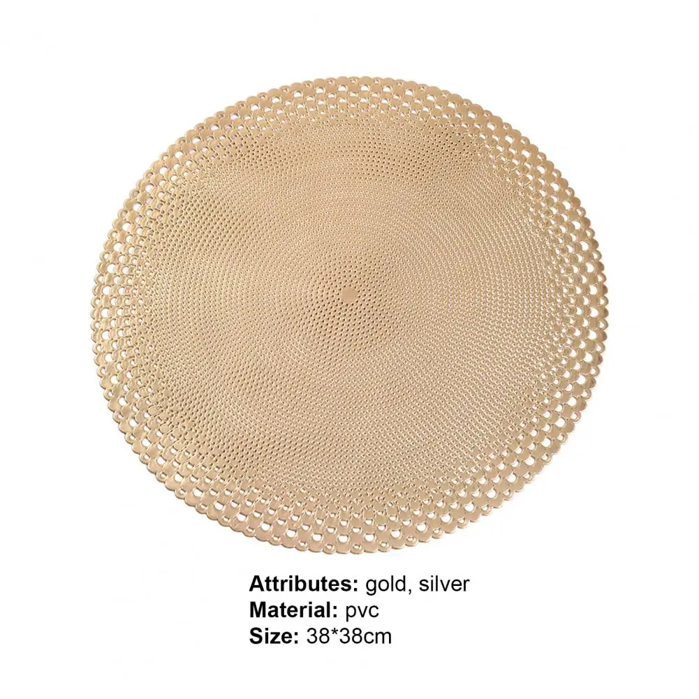

Hot Sales Place Mat Elastic Heat Insulation PVC Round Shape Easy to Clean Table Mat for Home