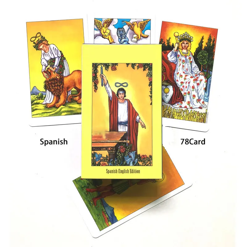 78 карт Испанский: Райдер Таро карты судьба гадания игральные карты Таро и небо земля таро и третий глаз Таро PDF руководство