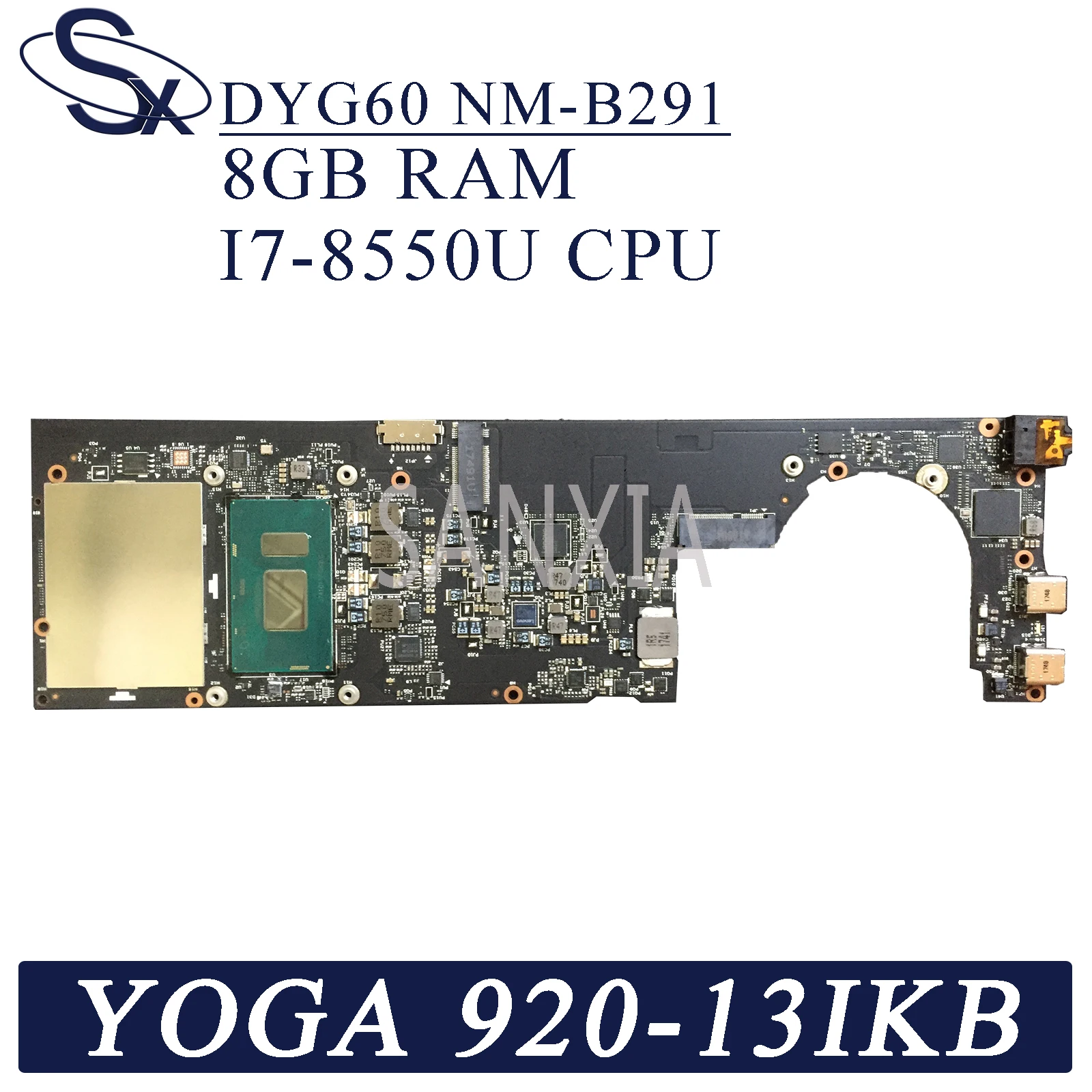 KEFU DYG60 NM-B291 материнская плата для ноутбука Lenovo Yoga-6-Pro-13IKB 920-13IKB оригинальная 8GB-RAM