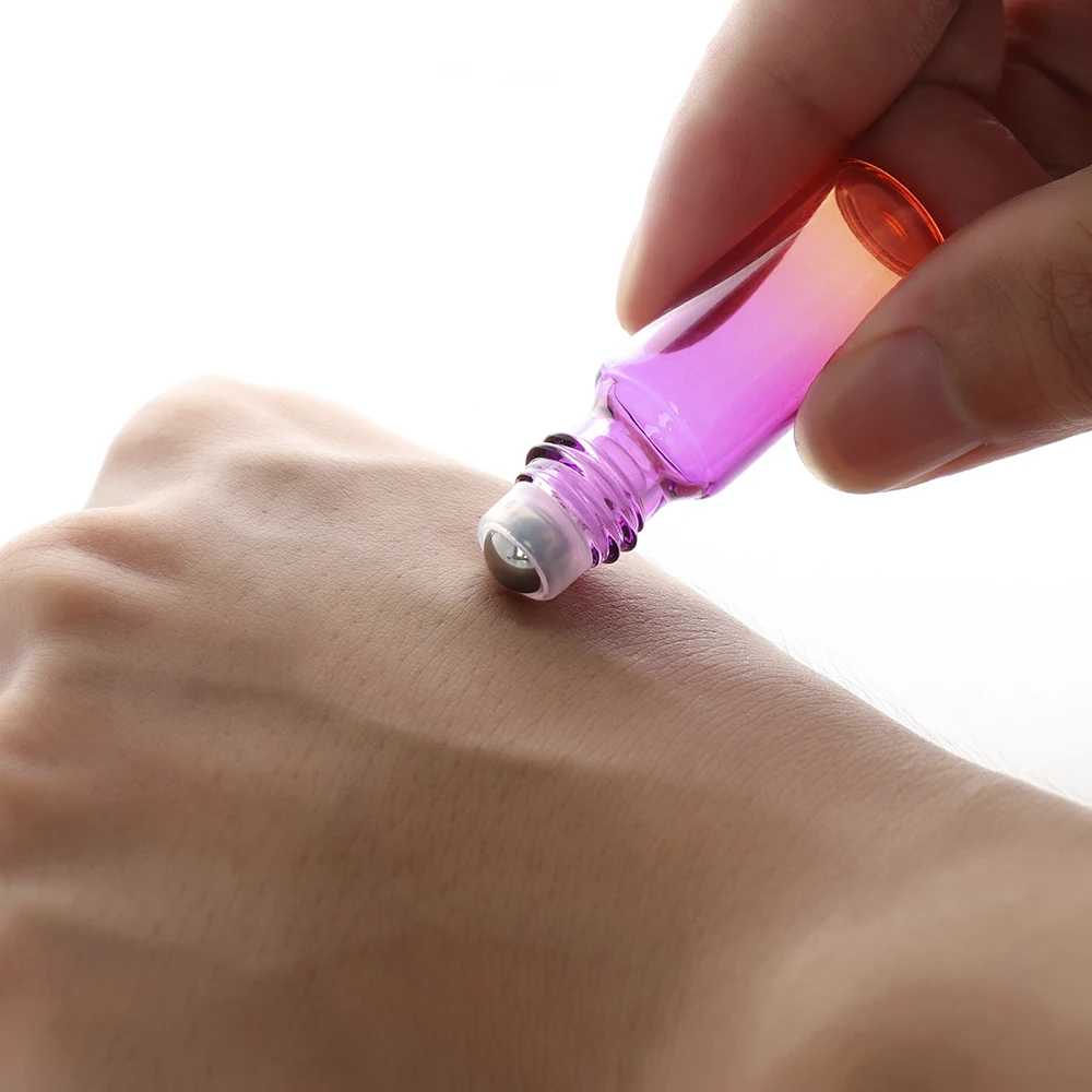 10 шт./лот 5 мл многоразовые бутылки рулон пустой парфюмерной стеклянной для