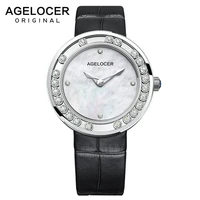 agelocer fashion women watches ladies top brand luxury waterproof quartz watch women 316l stainless steel wear gift clock