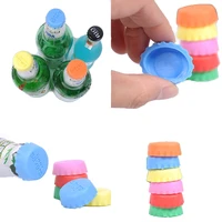 6 pcsset kitchen bar silicone wine glass bottle stopper tool leak free cap fresh keeping beer beverage champagne closures