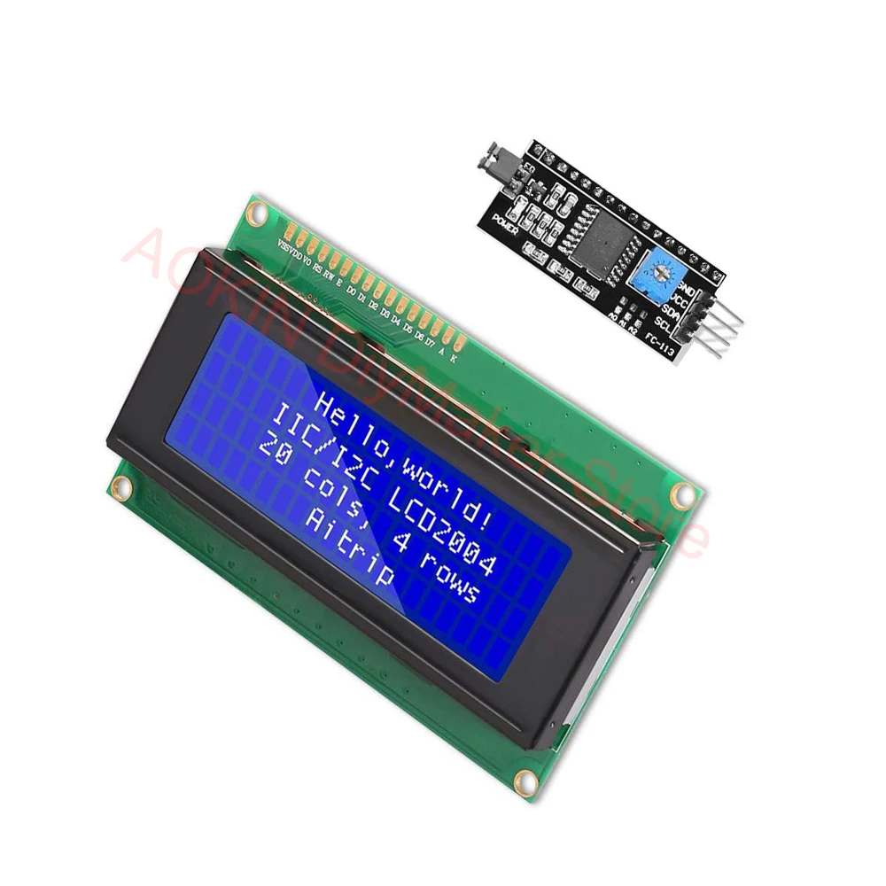 LCD2004 IIC/I2C LCD Display Monitor 2004 20X4 5V Character Blue Backlight Screen LCD2004 IIC I2C for arduino LCD display