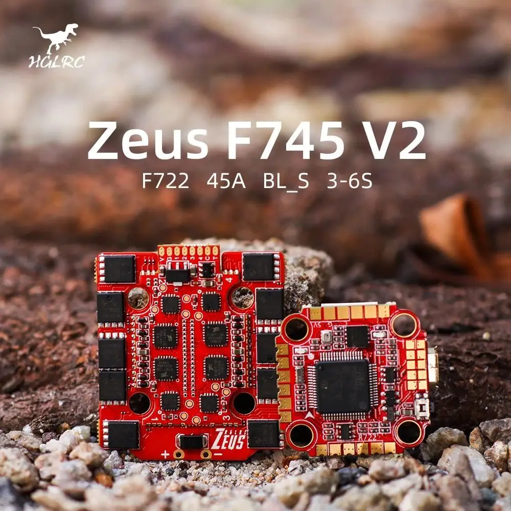

Мини-Контроллер полета HGLRC Zeus F745 V2 STACK F722 45A V2 BLHELIS 4 в 1 ESC 3-6S 20x20 мм для радиоуправляемых FPV гоночных беспилотных летательных аппаратов