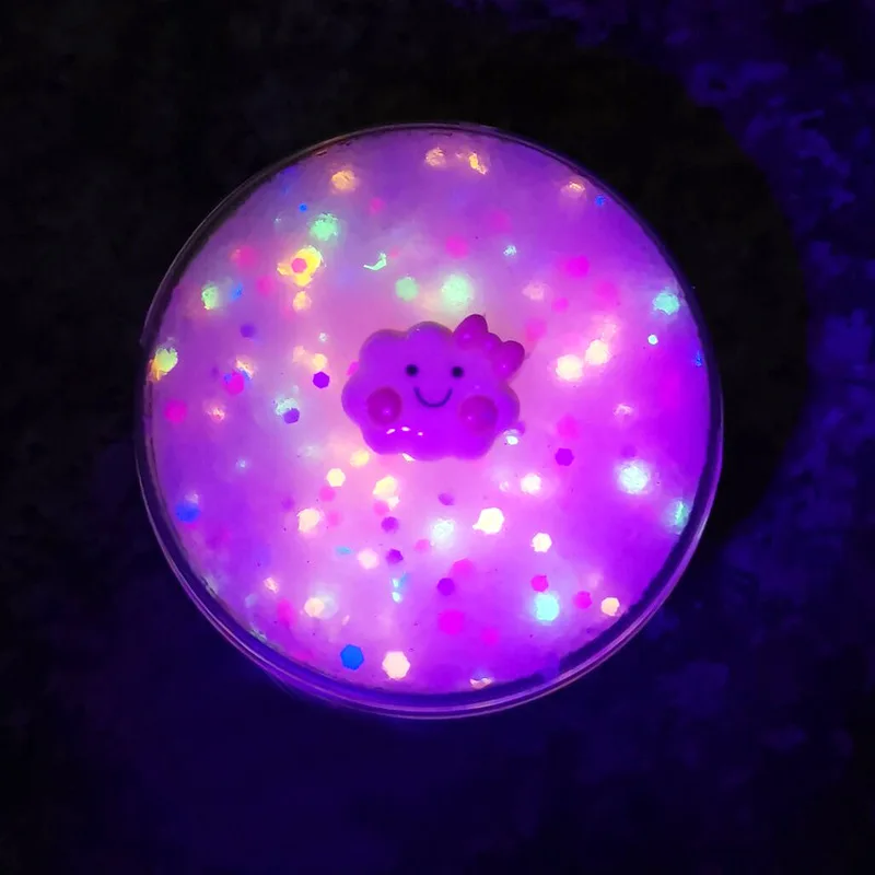 Светится в темноте Diy может Slime ароматизированный мягкий & Non желтые самолипкый
