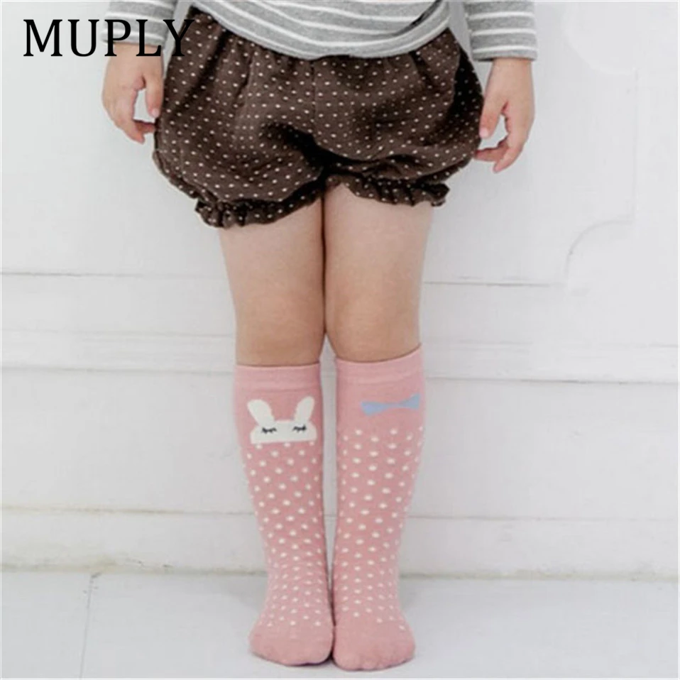 Newborn Kids Girl Boy socks Animal Pattern Anti-slip Knee High Sock Baby Fox Cat Cotton Cute Cartoon Infant Toddler socks
