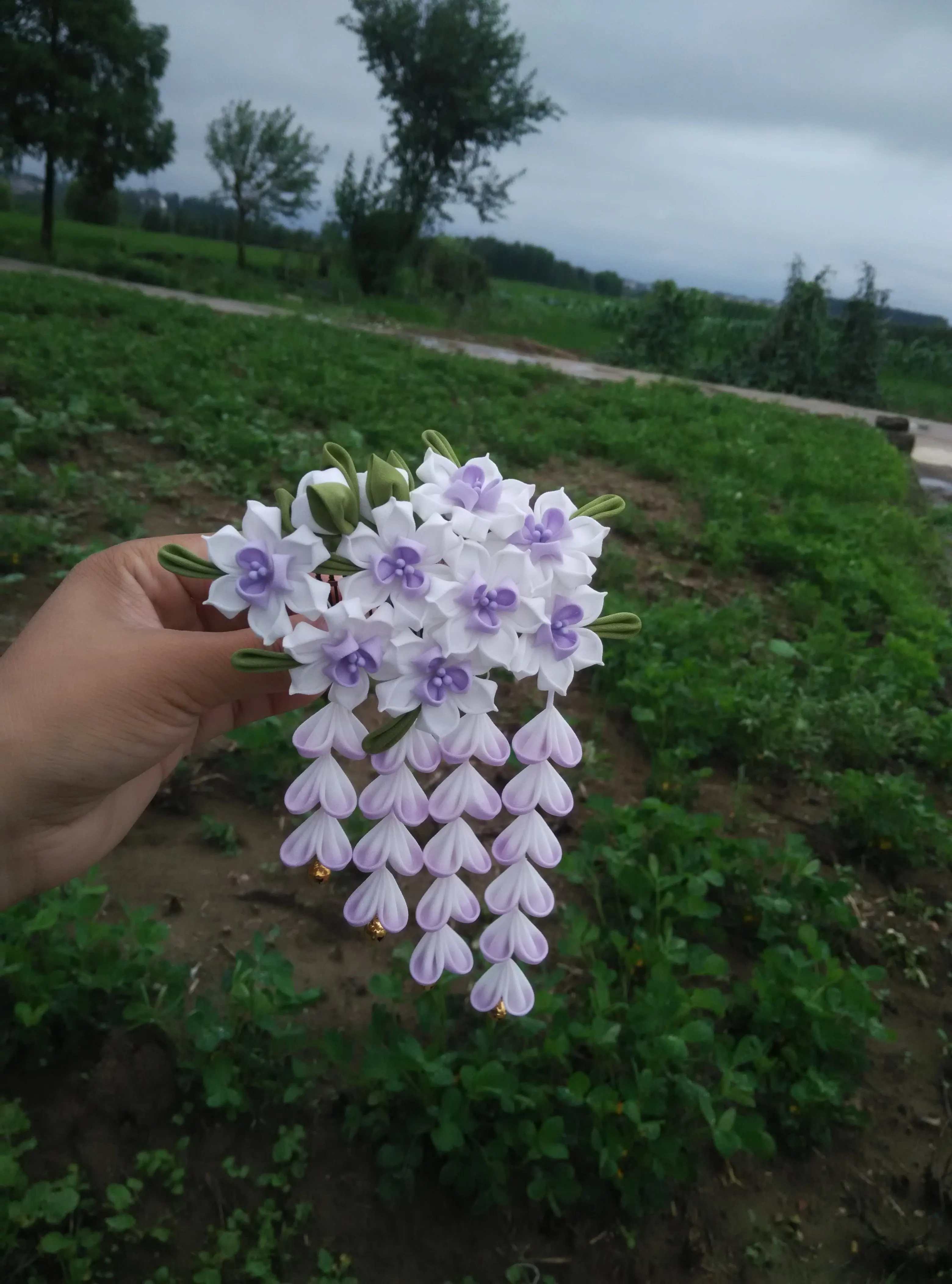Персонализированные фиолетовые нарциды LALAVARA гребни для волос японские