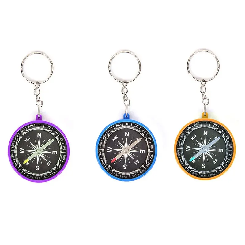 

Pocket Mini Hiking Camping Lightweight Aluminum Outdoor Emergency Compass Navigation Wild Tool Black Brujula Compass Keychain