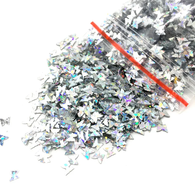 Блестки для ногтей в виде бабочки 3 упаковки | Дом и сад