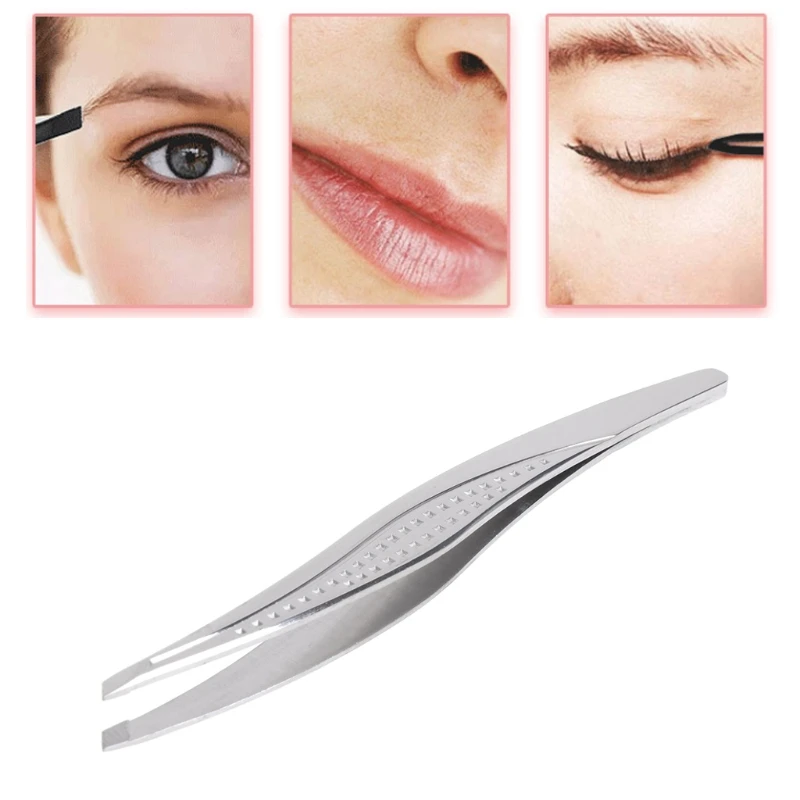 Pro Нержавеющая сталь вросших волос бровей ресниц с наклоном заколкой для