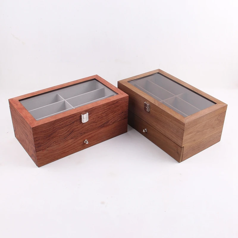 

Watch Box, 12-Slot Wooden Case Storage Box with Jewelry Drawer for Storage and Display