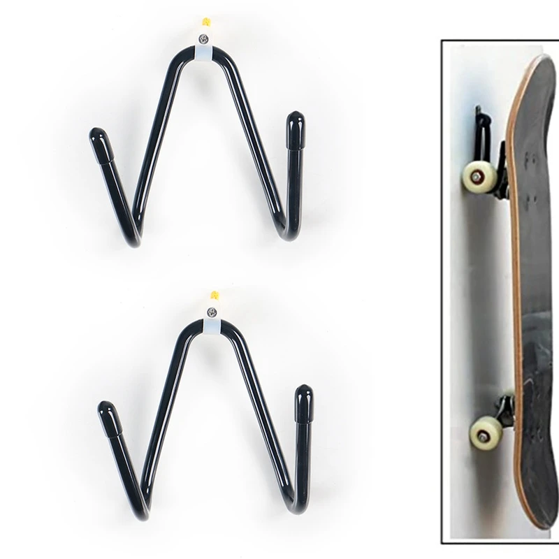 

4Pack Skateboard Rack Wall Mount Adjustable Longboard Deck Wall Hanger Holder Display for Guitar Skis Snowboards