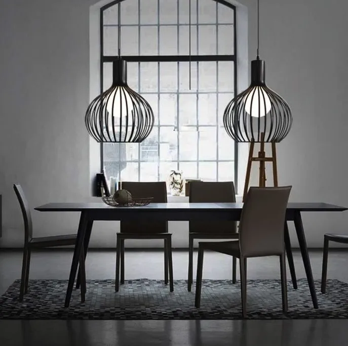 

Modern Led Chandelier Home Lighting Brushed Rings Ceiling Mounted Chandelier Lighting Hanging Lamp Retro Industrial Style HWC