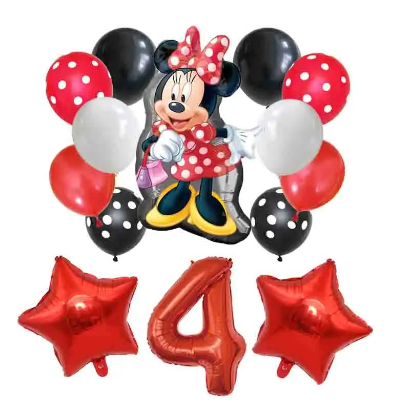 Шары из фольги с Микки Маусом 14 шт. украшение для дня рождения малышей 32 дюйма