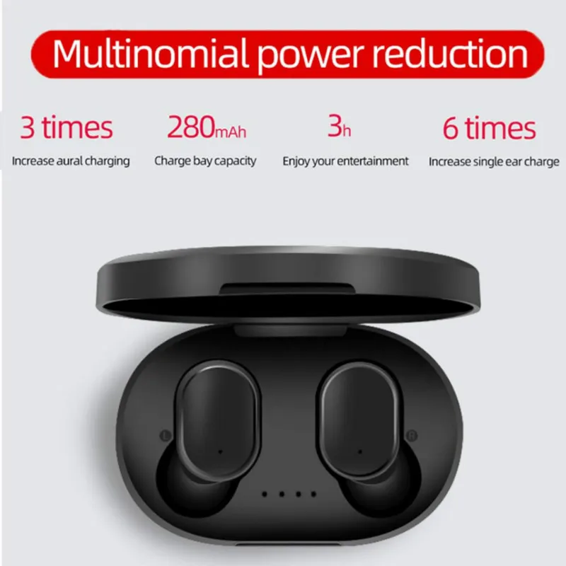 E6s bluetooth наушники гарнитуры для Redmi Air Dots беспроводные 5 0 TWS с шумоподавлением