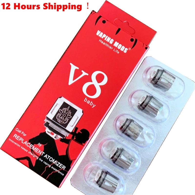 

Оригинальная головка спирали испарителя V8 Baby T8 M2 0.25ohm Q2 0.4ohm сетчатая сменная катушка спирали для испарителя V8 Big Baby