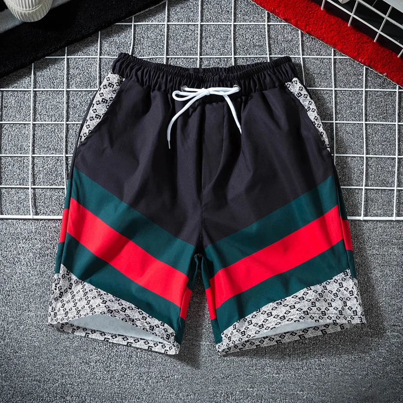 

Large size shorts for men sportswear and leisure big shorts fashion summer 5 minute breathable loose quick-dry men beach pants