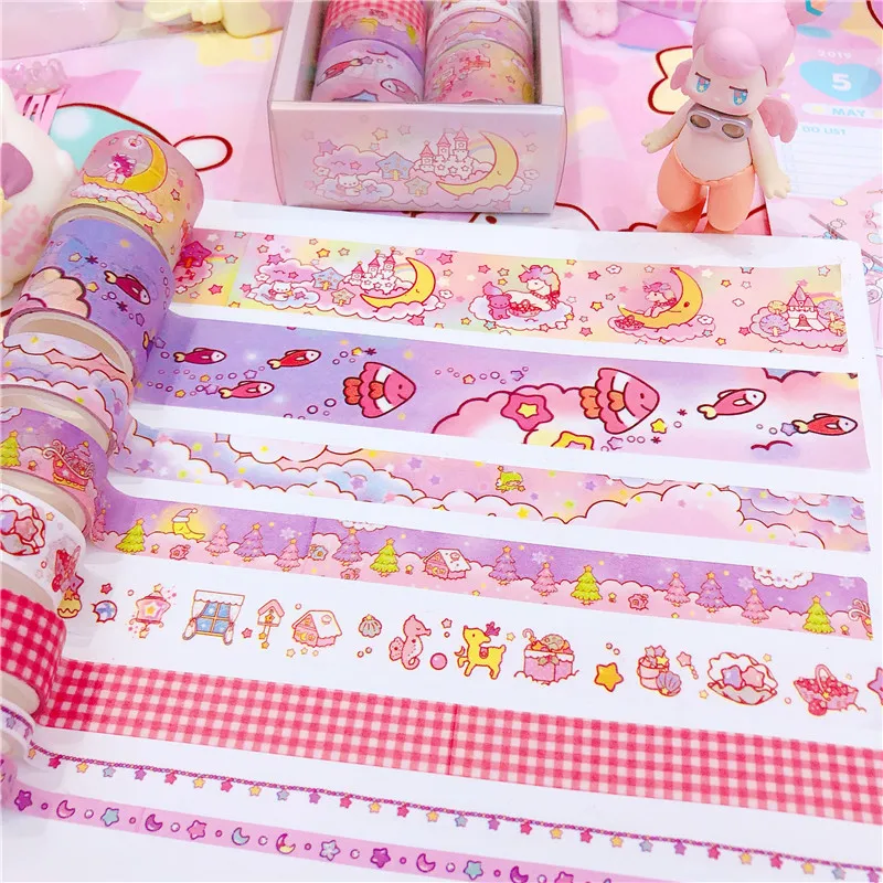 8 шт./кор. фантазия пижама в виде животных единорог рыбы лента Washi для