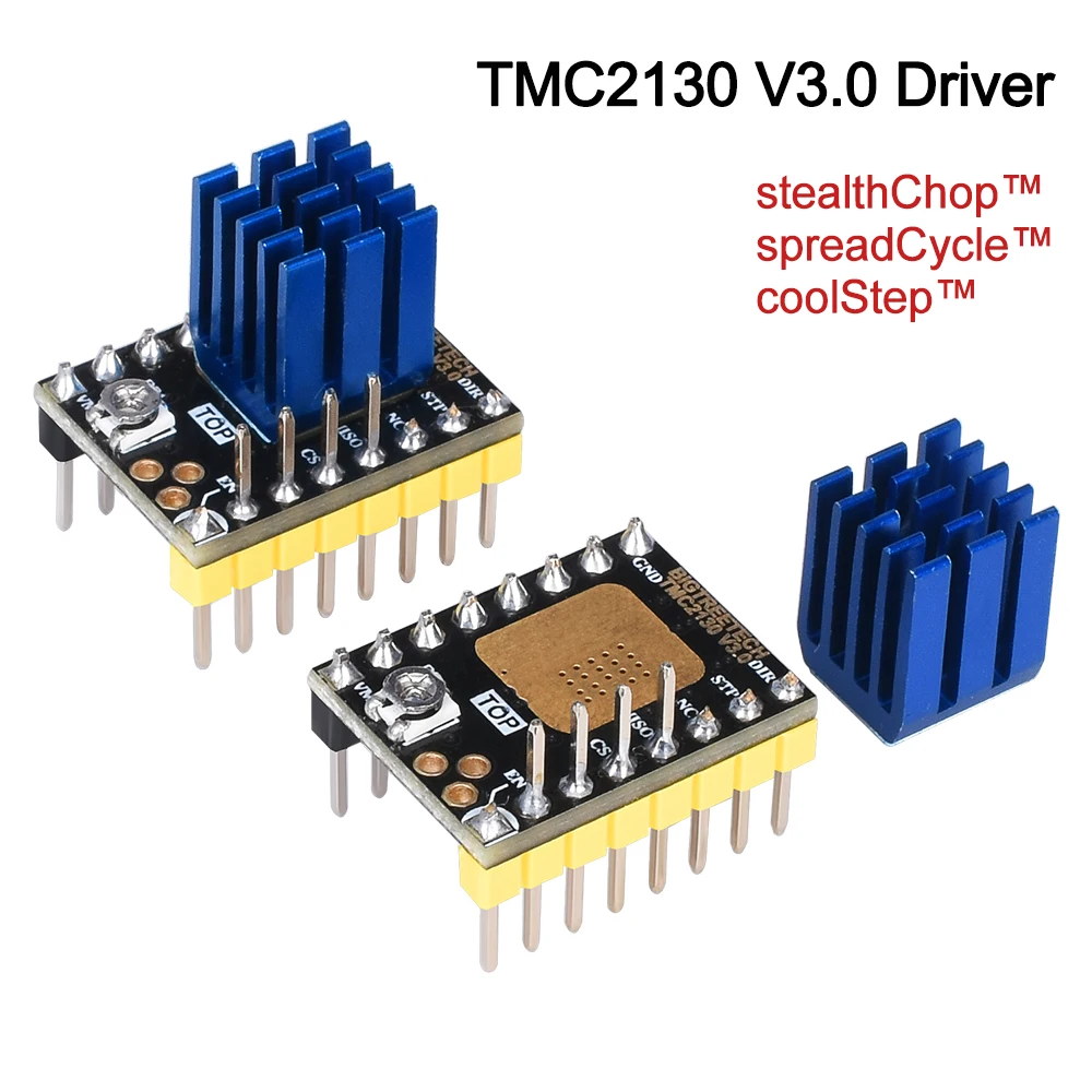 Драйвер шагового двигателя BIGTREETECH TMC2130 V3.0 SPI бесшумные детали 3D принтера vs TMC2209
