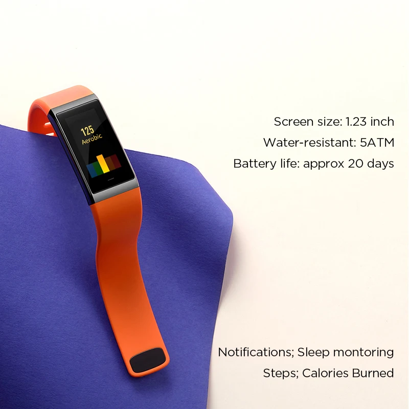 Смарт-браслет Amazfit Cor / Band 2 водонепроницаемый 5 АТМ с ЖК-дисплеем 1 23 дюйма |