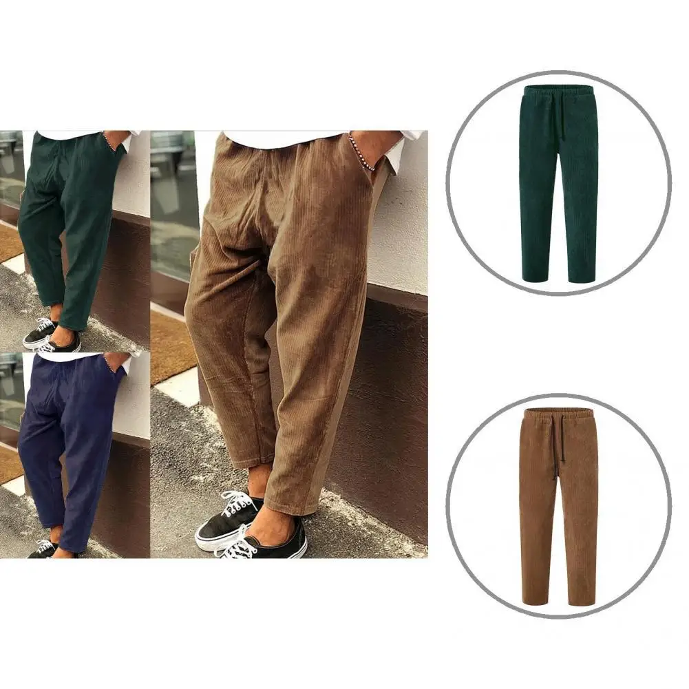 

Wide Leg Corduroy Comfortable Men Straight-leg Pants for Daily Wear