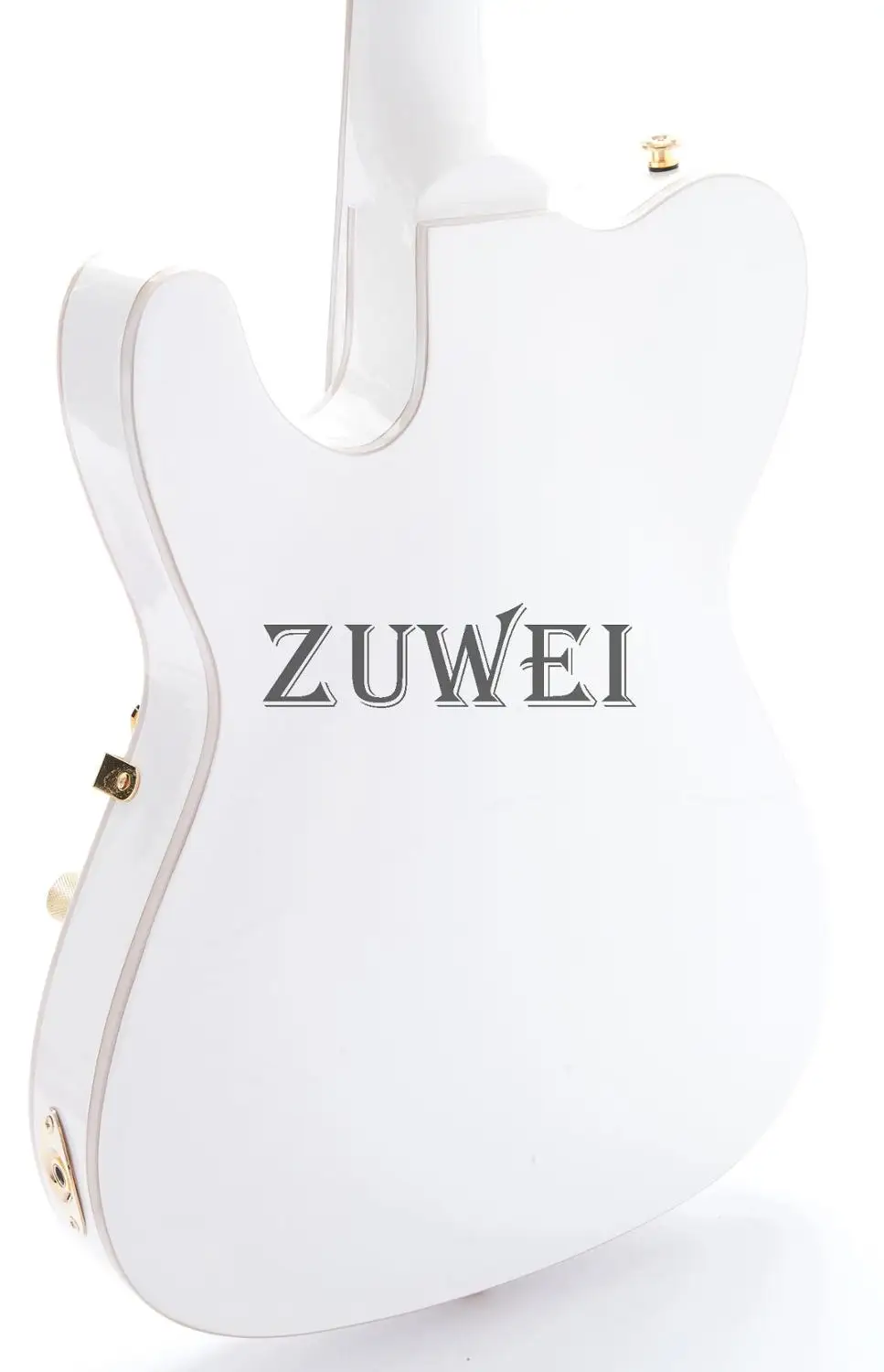 F Hole Semi Hollow Body TL Electric Guitar Gold Hardware Set In Joint White Color | Спорт и развлечения