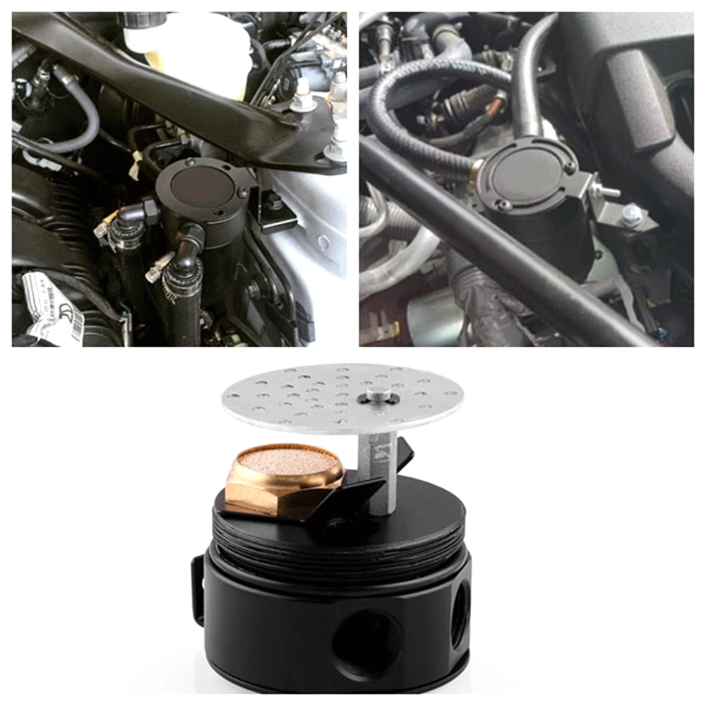 Универсальный 2-портовый маслоуловитель Автомобильный Алюминиевый резервуар