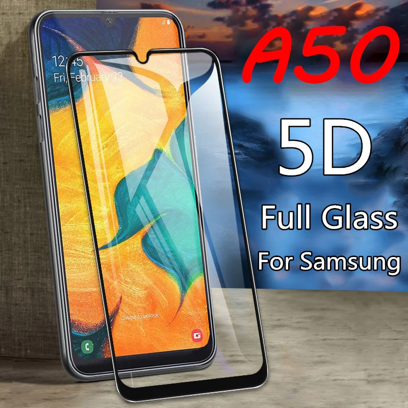 5D закаленное стекло для Samsung Galaxy A50 Защитное A70 A40 A30 A20 A10 жесткая защита