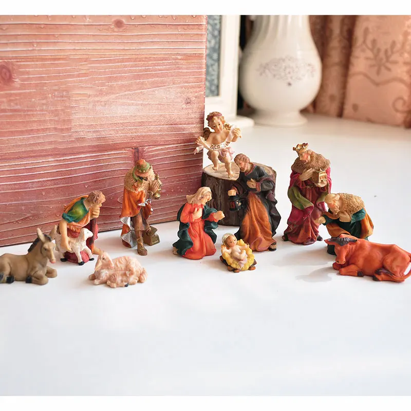 11 шт. комбинированных пакетов статуэтка Христа из смолы ручной работы