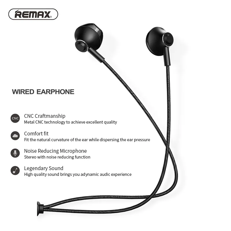Стереонаушники Remax наушники с микрофоном и проводным управлением оригинальная