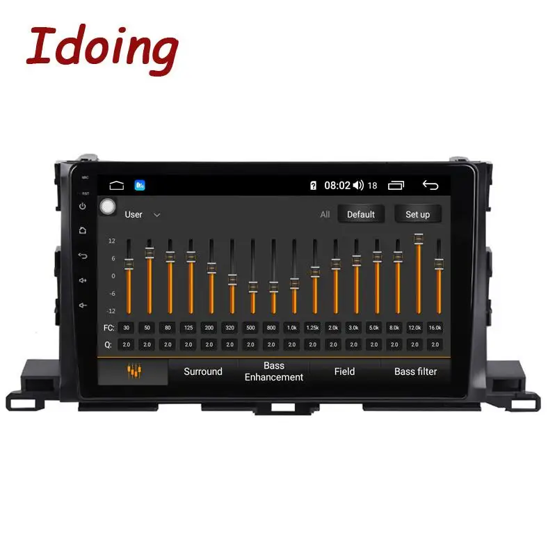 Standard Idoing 10," 4G+ 64G Восьмиядерный DSP автомобильный Android 8,1 мультимедийный плеер для Toyota Highlander- gps-навигация Авторадио AHD - Цвет: Standard