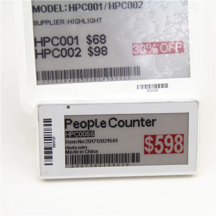Выделите 2,9 дюймов Eletronic shelf label e paper ESL Label E-ink ценник для магазинов цепей