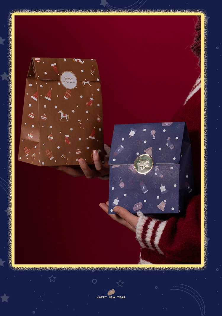 

Gift cardboard bag Holiday gifts Holiday goods souvenir for events wedding bag baby boy birth bag mystery Distributions party