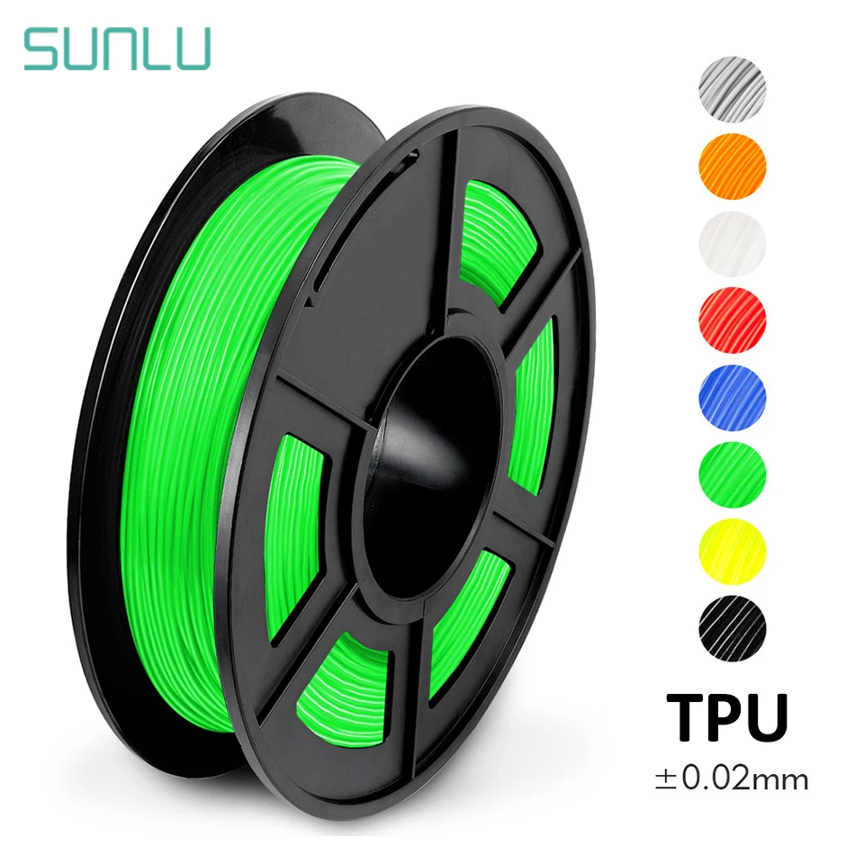 

SUNLU TPU 3D Printer Filament Flexible 100% No Bubble TPU Flexible Filament For 3D Printer Non-toxic Sublimation Supplies 1.75mm