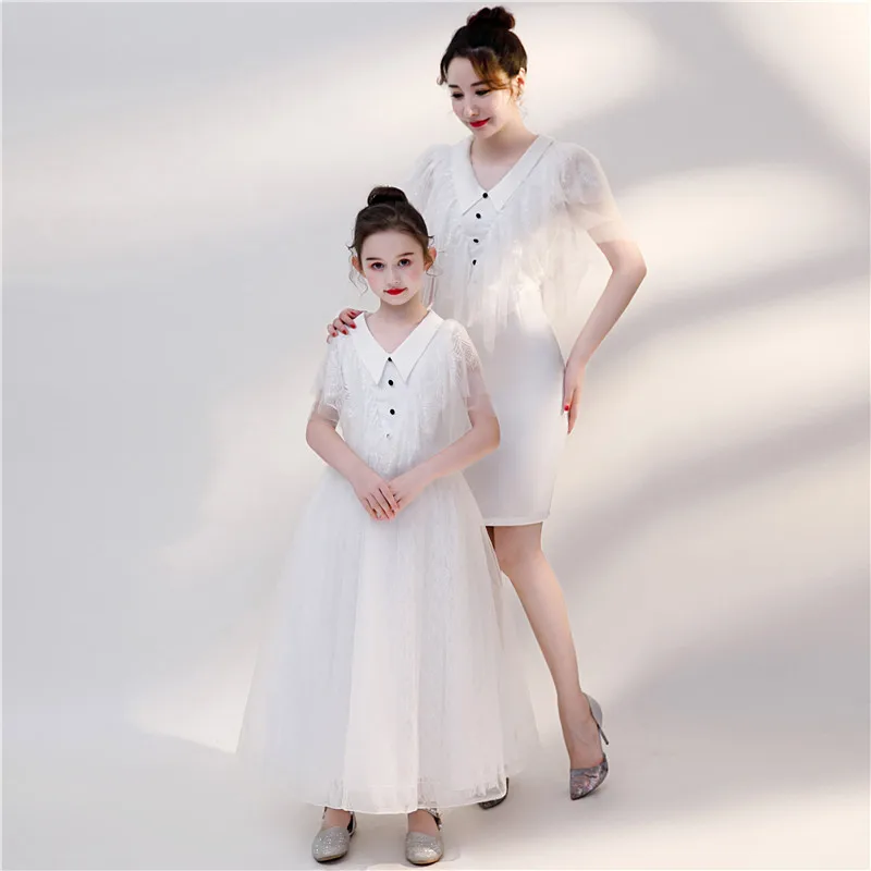 Платья для мамы и дочки одежда свадьбы платье меня бальное вечернее одинаковые