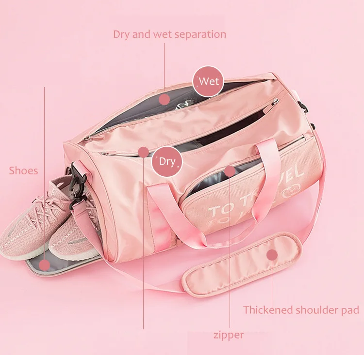 

Travel Sports Gym Swimming Fitness Training Yoga Mat Bag Dry & Wet Separation Independent Shoes Storage Shoulder Bag