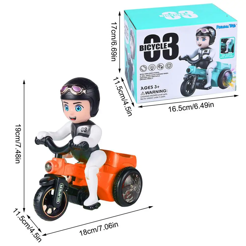 

Children's Stunt Clown Tricycle Universal 360 Degree Rotating Musical Lights Hot Selling Electric Toy Boy Model Cool Funny Toys
