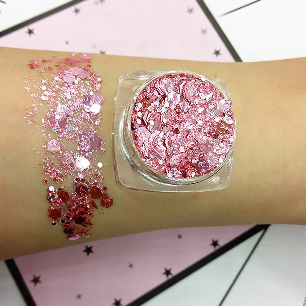 Маникюрные декоративные наконечники Сияющие Блестки макияж блестящий гель