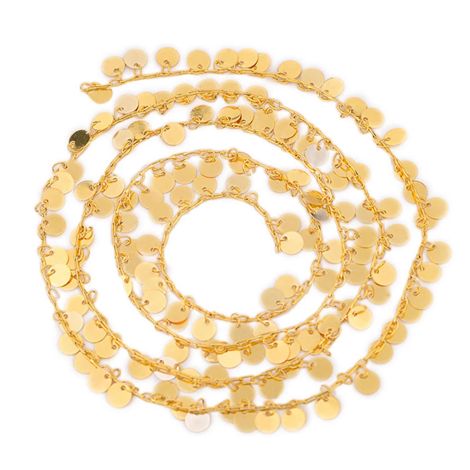 

Brass Round Coin Chain Choker Pendant Circle Disc Jewelry That DIY