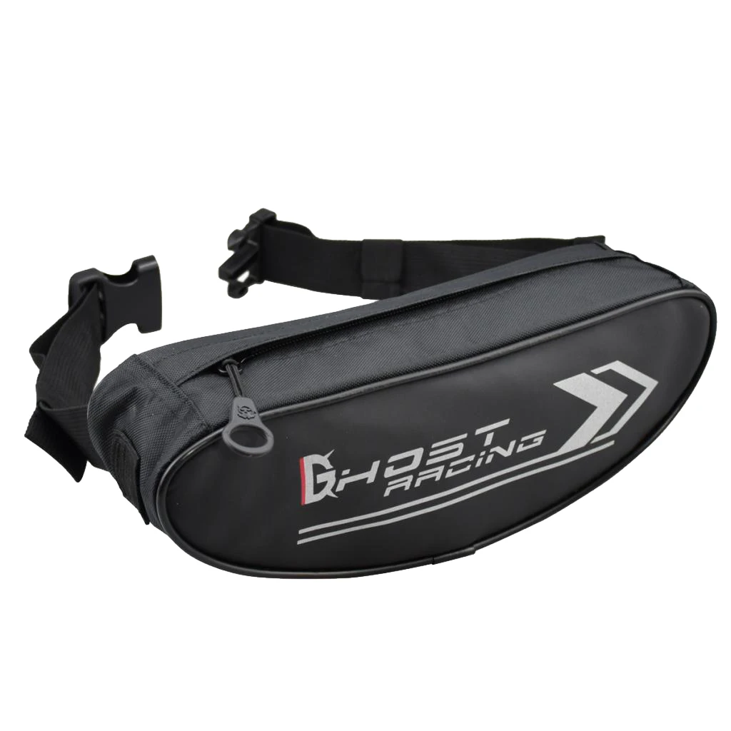 

Waterproof Motorcycle Handlebar Bag, Canvas Bike Fork Storage Bag Shoulder Pack Waist Bag, Spacious Interior Design