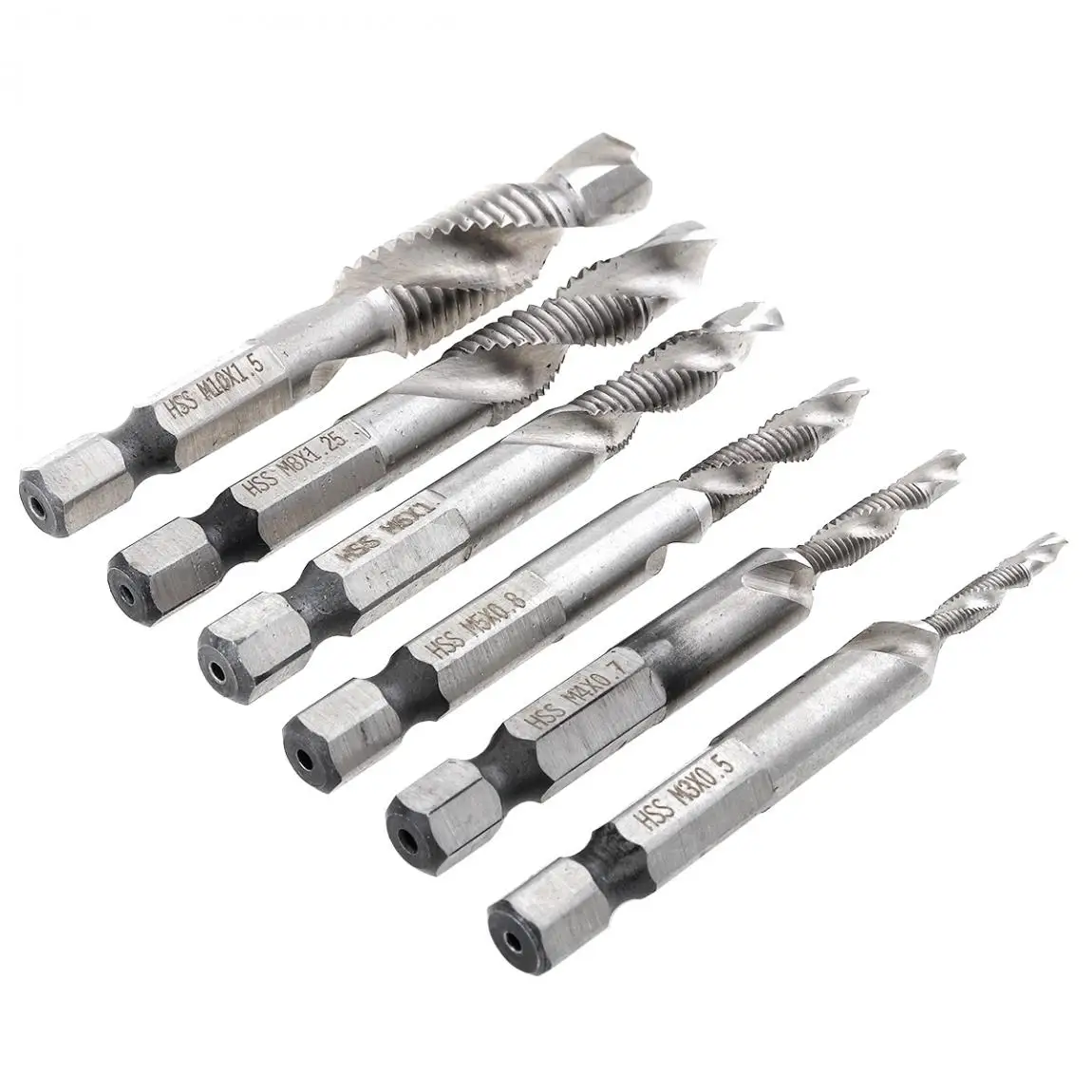 6 шт./лот шестигранный хвостовик из быстрорежущей стали винтовая резьба