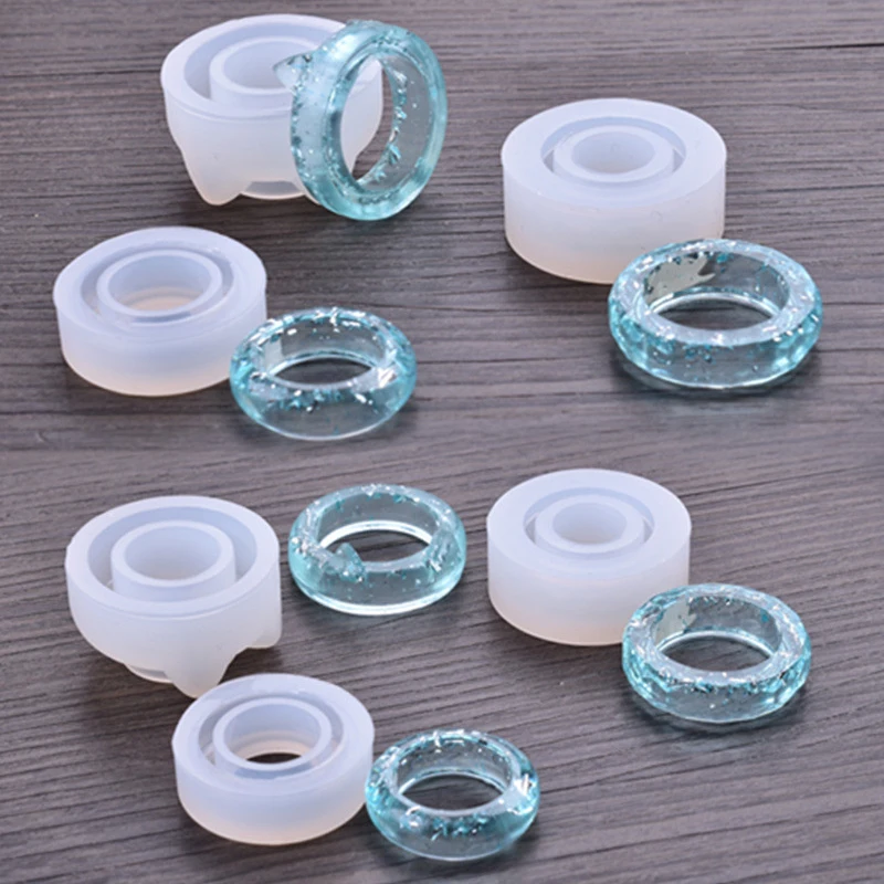 

DIY Silicone Rings Mould Making Ring Dried Flower Resin Transparent Decorative Handmade Craft Jewelry Making Tools Accessories
