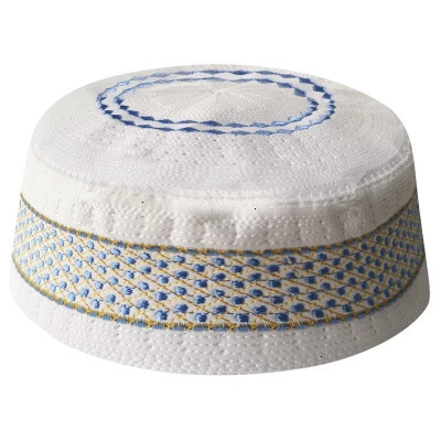 Arabe Allah мужские шапки Kippah африканская одежда головной убор s Arab Kippa Sombrero Pesca тюрбан обертывание мусульманская молитва одежда для мужчин - Цвет: blue